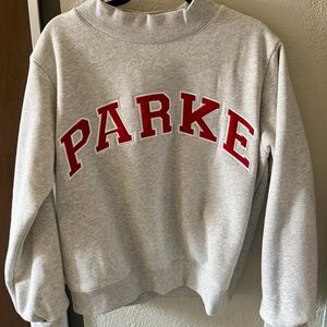 PARKE Grey and Red Valentine sweatshirt